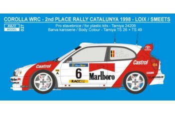 Decal – Toyota Corolla WRC - Rally Catalunya 1998 / Ypres 1998 - F.Loix